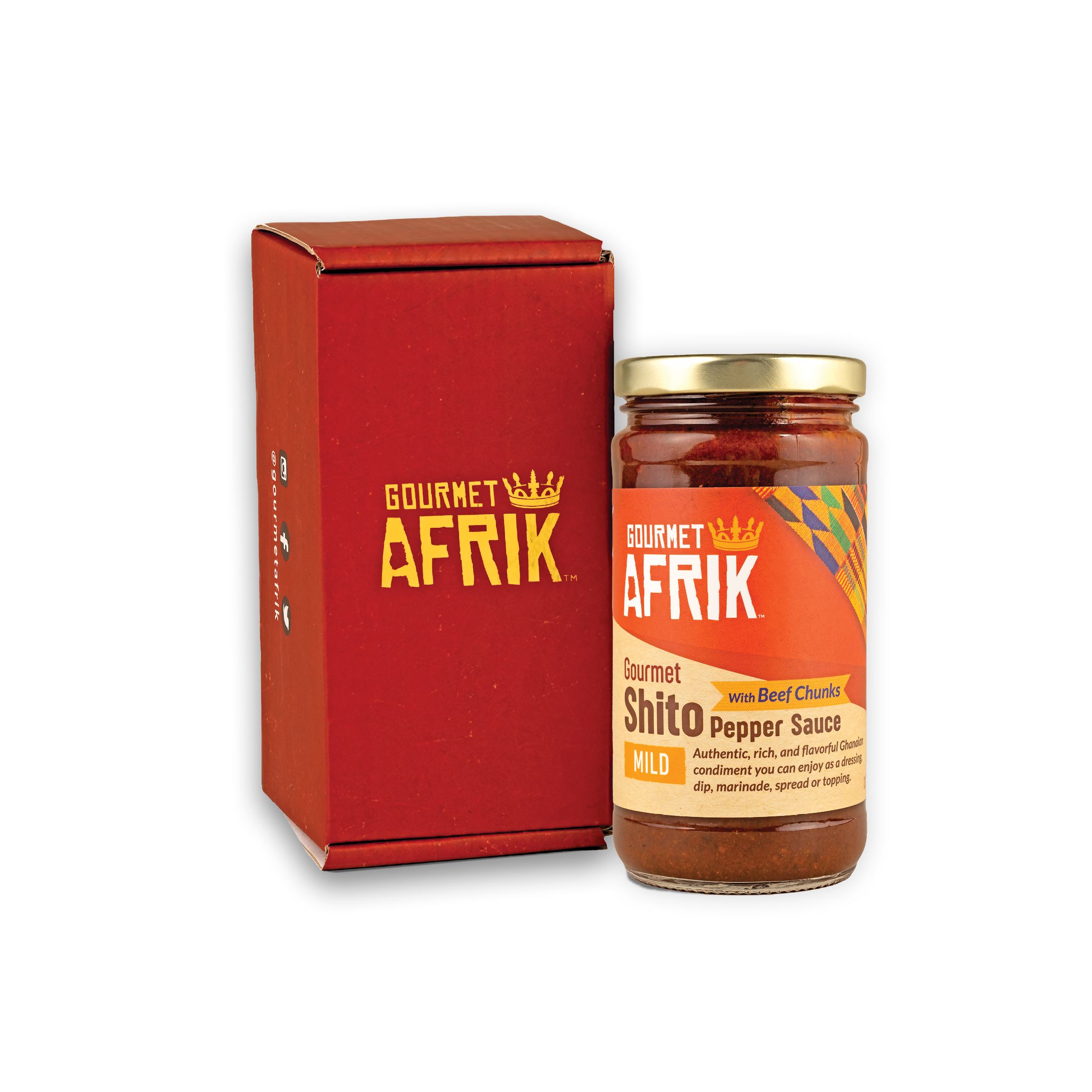 x2 Africa's Finest Shito Hot & Mild 160g - Afrimartuk